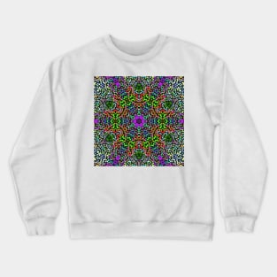 Dot Mandala Flower ''''''''''''''purple Green and Orange Crewneck Sweatshirt